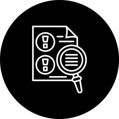 Risk Analizi web simgesi vektör çizimi