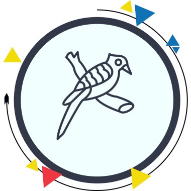 Saygın Quetzal ikon vektör illüstrasyon tasarımı