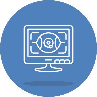 Retinal Tarama Web simgesi vektör çizimi