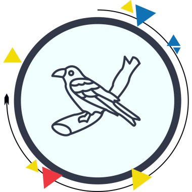 Genel Kuzgun simgesi vektör illüstrasyon tasarımı