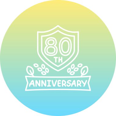 Sekseninci yıldönümü ikonu. Uygulamalar için rozet logosu