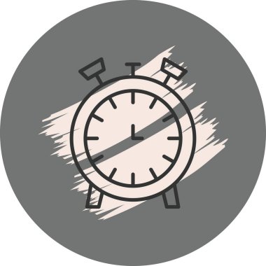 Alarm çizgisi simgesi, vektör illüstrasyonu