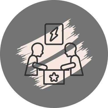 Çakışma Çözünürlüğü Web simgesi vektör çizimi