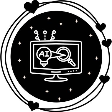 araştırma web simgesi vektör illüstrasyonu