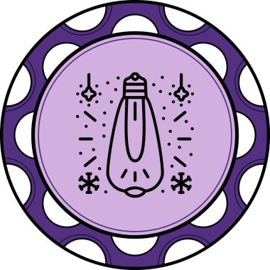 Modern Ampul simgesinin vektör çizimi