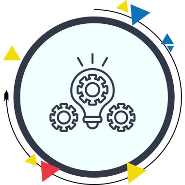 Proje Yönetimi web simgesi vektör illüstrasyonu