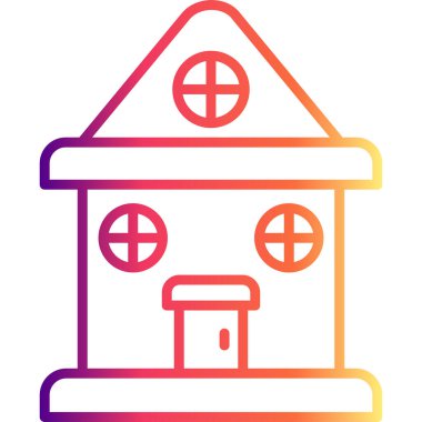 Emlak çizgisi simgesi, vektör illüstrasyonu