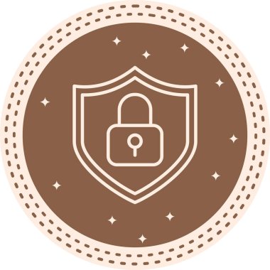 Siber Güvenlik Web simgesi vektör çizimi