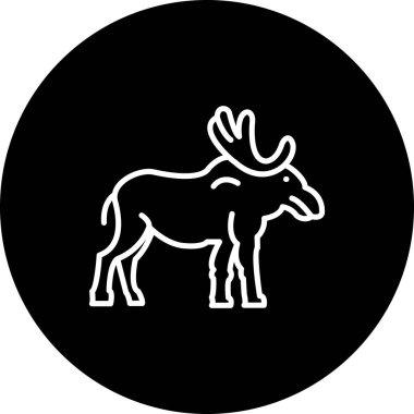 Geyik simgesi vektör çizimi tasarımı