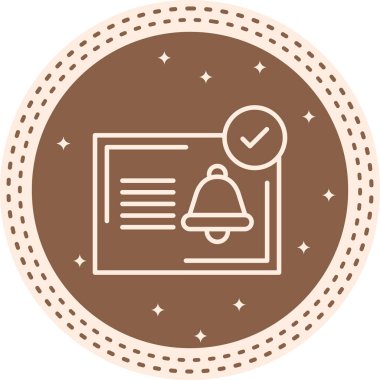 Anımsatıcı modern simgesinin vektör illüstrasyonu