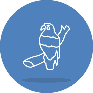 Kırmızı kuyruklu Hawk simgesi vektör çizimi