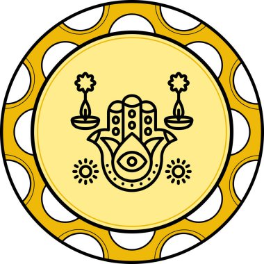 Hamsa Seçkin Markalaştırma Vektör Varlığı