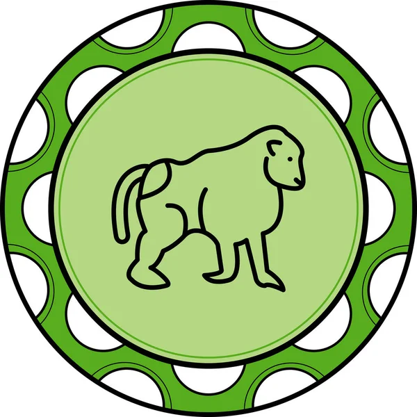 Babun ağ simgesi vektör illüstrasyonu