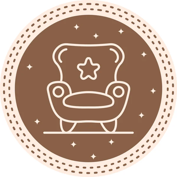 koltuk web simgesi, vektör çizim