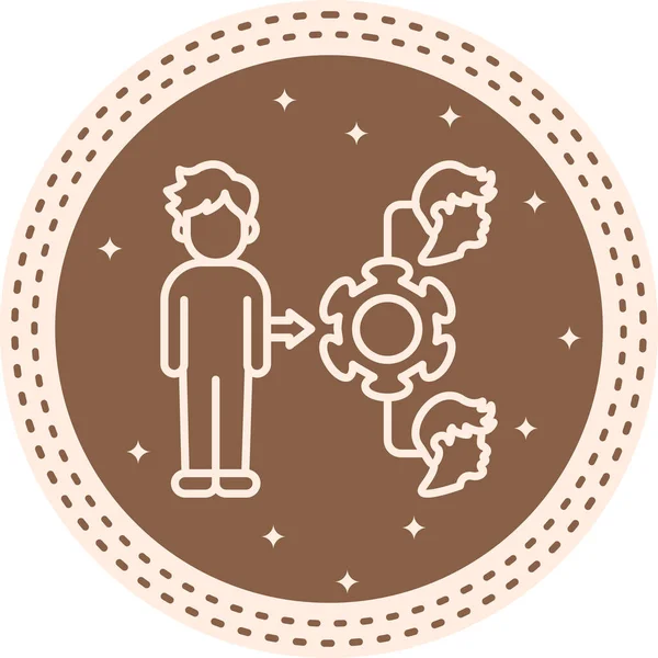 Takım Yönetimi web simgesi vektör illüstrasyonu