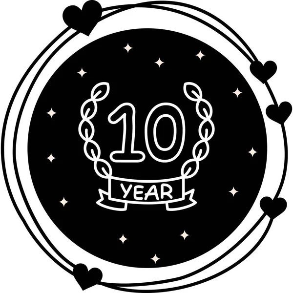 10 yıllık bir ikon. Uygulamalar için logo