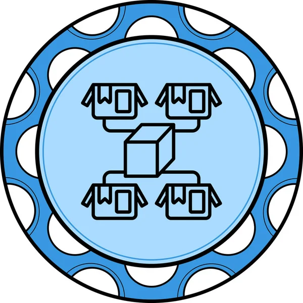 Dağıtım web simgesi vektör illüstrasyonu