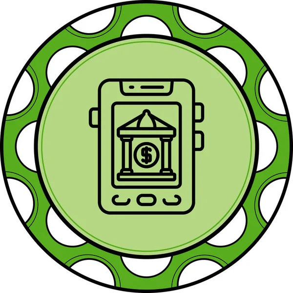 Bank App Web simgesi vektör çizimi