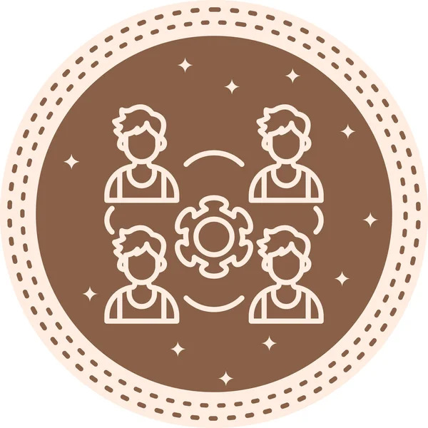 Merkezi bir dairesel amblem, resmi bir işbirliği anlaşmasını sembolize ederek iş adamlarının takım çalışmasını resmediyor.