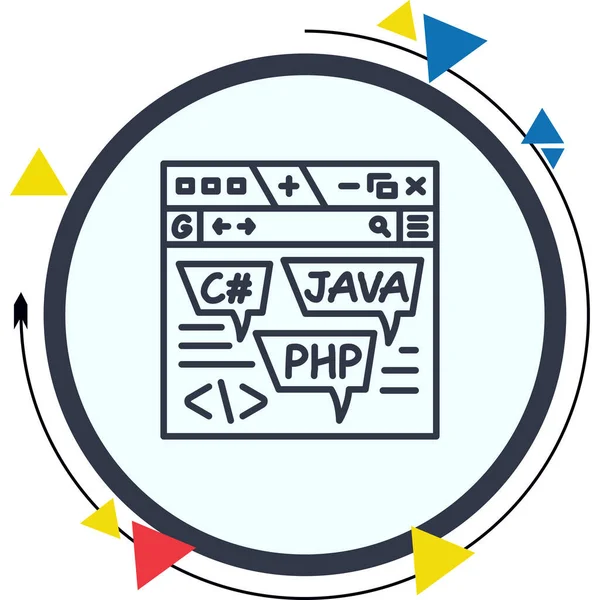 Kodlama Dili Dengeli Yenilikçi Ürün Grafik Elementi