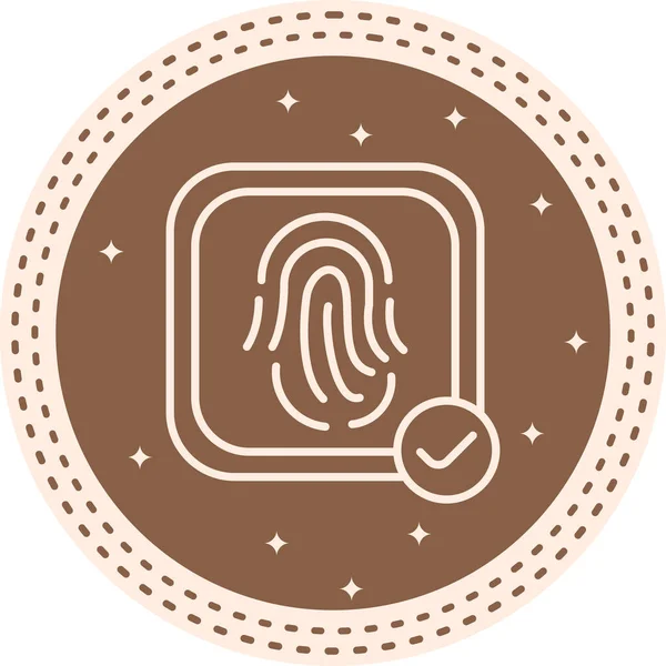 Biyometrik Tanıma simgesi vektör illüstrasyonu