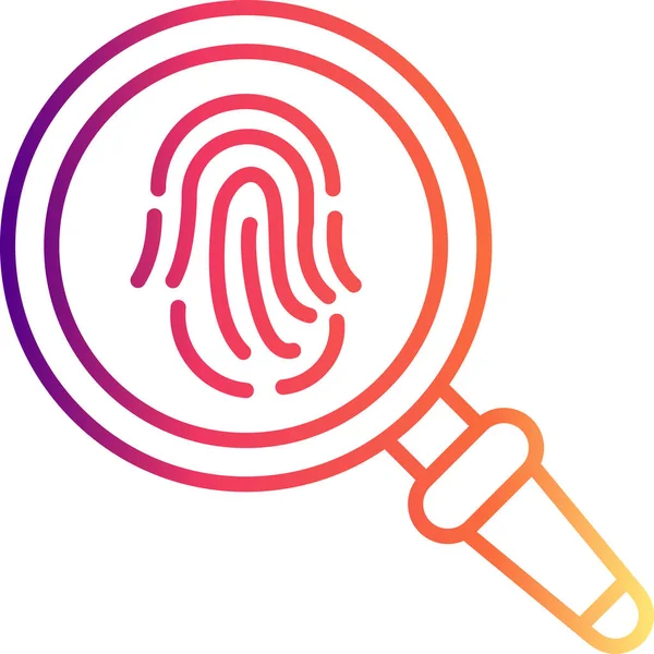 Parmak izi Çizgisi Simgesi Beyaz Arkaplanda İzole Edildi  