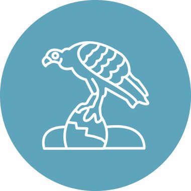 Kral Akbaba simgesi vektör illüstrasyon tasarımı