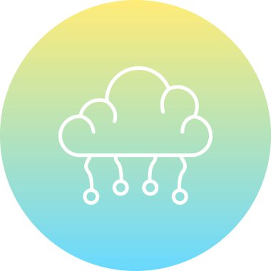 Bulut Hesaplama Ayrı Modern Dijital Tasarım Elemanı