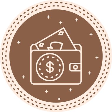 Poker Cüzdanı Hattı Simgesi Beyaz Arkaplanda İzole Edildi