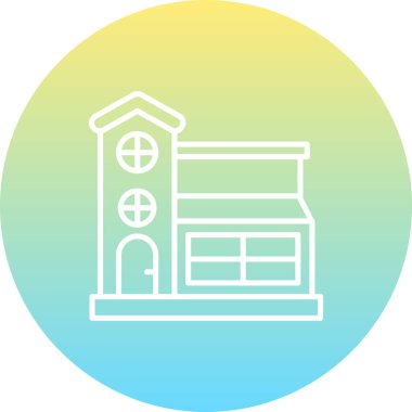 Emlak çizgisi simgesi, vektör illüstrasyonu