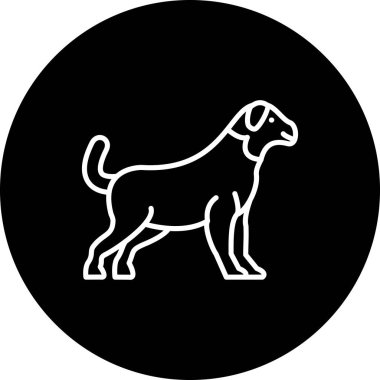 Köpek vektör simgesi, modern basit illüstrasyon