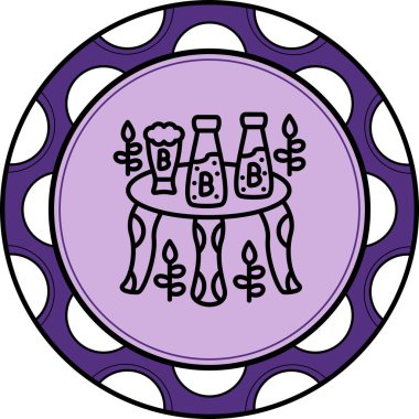 Şarap Masası Modern Dijital Sanat Özelliği