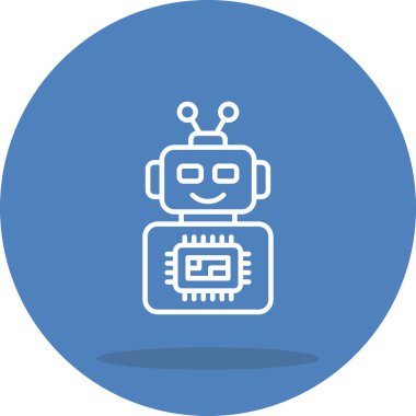 Robot simgesi, modern vektör illüstrasyonu