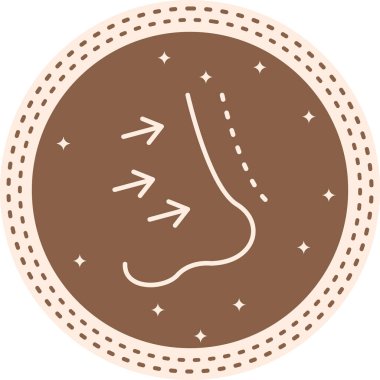 Rhinoplasty Eşsiz Soyut Damgalama Grafik ŞekliName