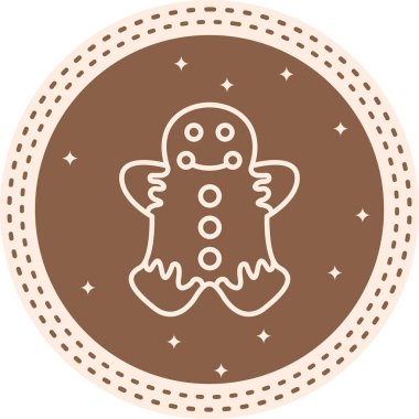 Zencefilli Kurabiye Minimum Düz Kullanıcı Deneyimi Sembolü