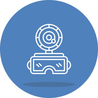 Sanal Gerçeklik Gözlüğü Web simgesi, vektör illüstrasyonu       