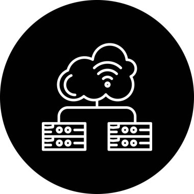 Virtüalizasyon Sunucusu Eşsiz Yenilikçi Dijital Grafik Sembolü