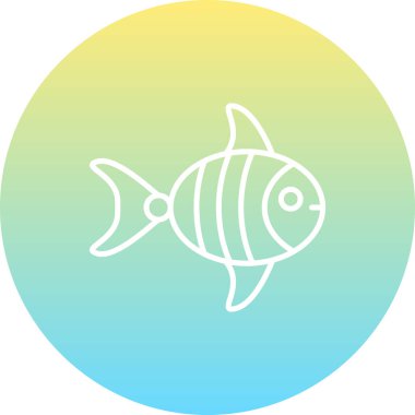 balığı web simgesi, vektör çizim