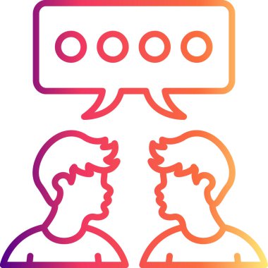 Tartışma. Web simgesi basit illüstrasyon