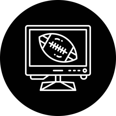 Televizyon simgesi basit düz illüstrasyon