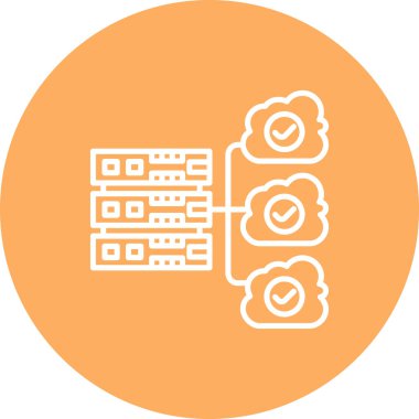 Bulut Veritabanı Yaratıcı Modern Düz Vektör Tasarımı