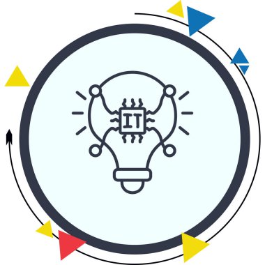 Makine Öğrenme Web simgesi vektör çizimi