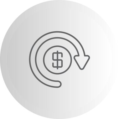 Dolar Yaratıcı Modern Düz Vektör Tasarımı