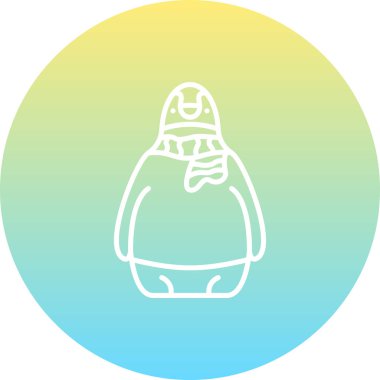 Penguen simgesi vektör çizimi tasarımı