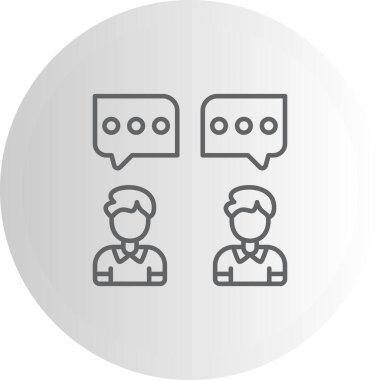 Tartışma. Web simgesi basit illüstrasyon