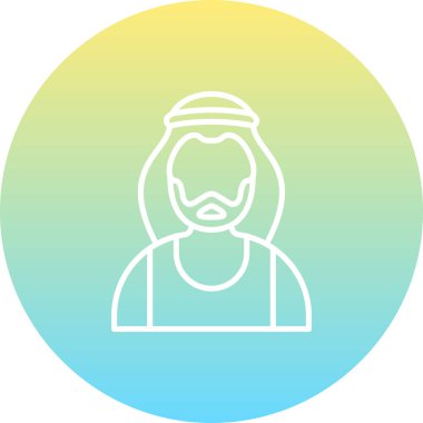 Arap Adam Yüksek Kaliteli Modern Vektör Elementi