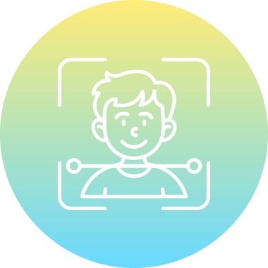 Yüz Tanıma Modern Düz Tasarım Özelliği