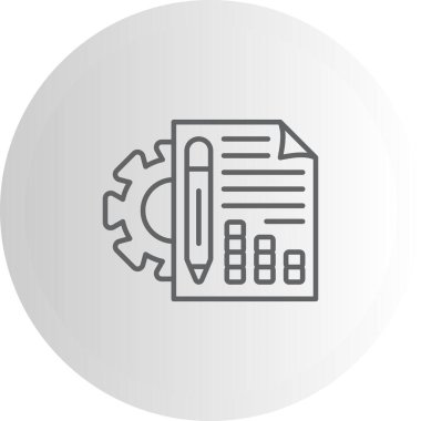 Proje Yönetimi web simgesi vektör illüstrasyonu