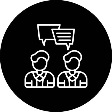 Tartışma. Web simgesi basit illüstrasyon