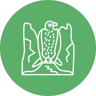 Beyaz karınlı Deniz Kartalı ikon vektör çizimi tasarımı